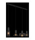 Jedd Bar Pendant Ceiling Light Matt Black 4x E27-5