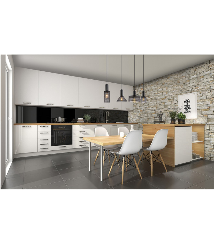Jedd Bar Pendant Ceiling Light Matt Black 4x E27-7