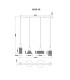 Jedd Bar Pendant Ceiling Light Matt Black 4x E27-8