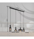 Jedd Bar Pendant Ceiling Light Matt Black 4x E27-9