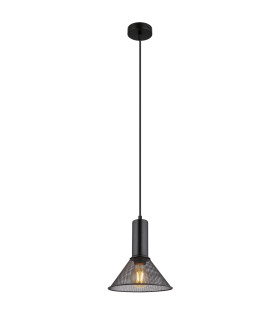 Jedd Dome Pendant Ceiling Light Matt Black 1x E27-1