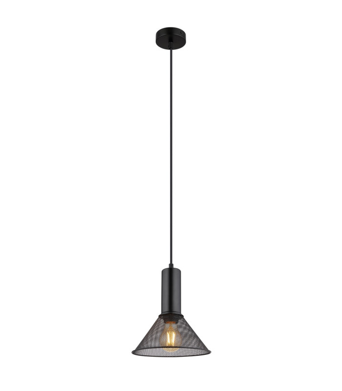 Jedd Dome Pendant Ceiling Light Matt Black 1x E27-1
