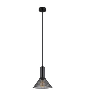 Jedd Dome Pendant Ceiling Light Matt Black 1x E27-2
