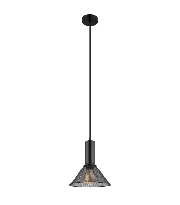 Jedd Dome Pendant Ceiling Light Matt Black 1x E27-2