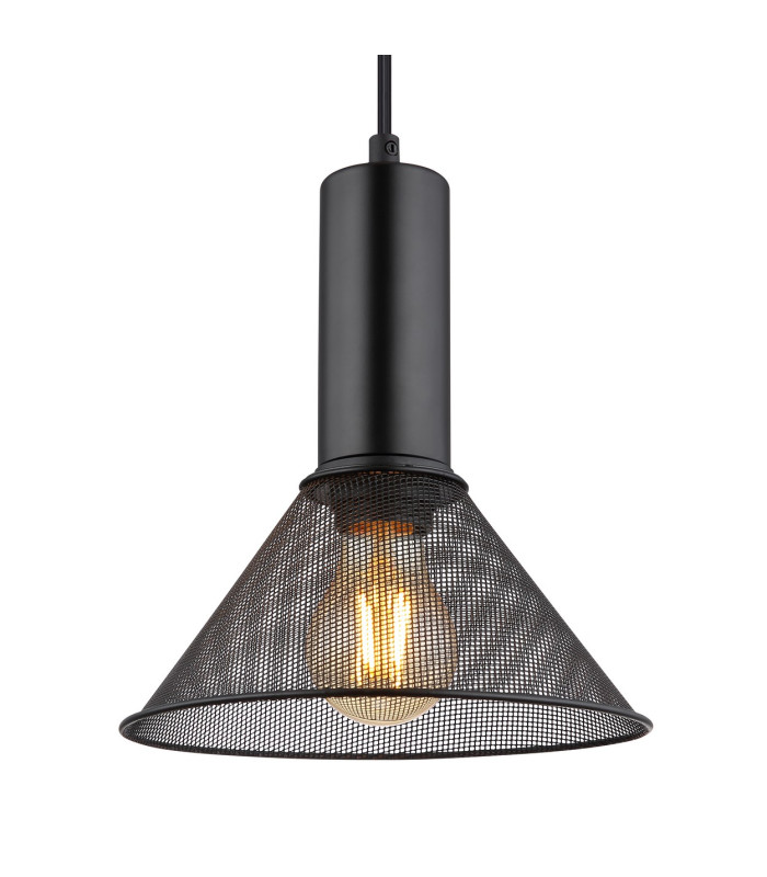 Jedd Dome Pendant Ceiling Light Matt Black 1x E27-3