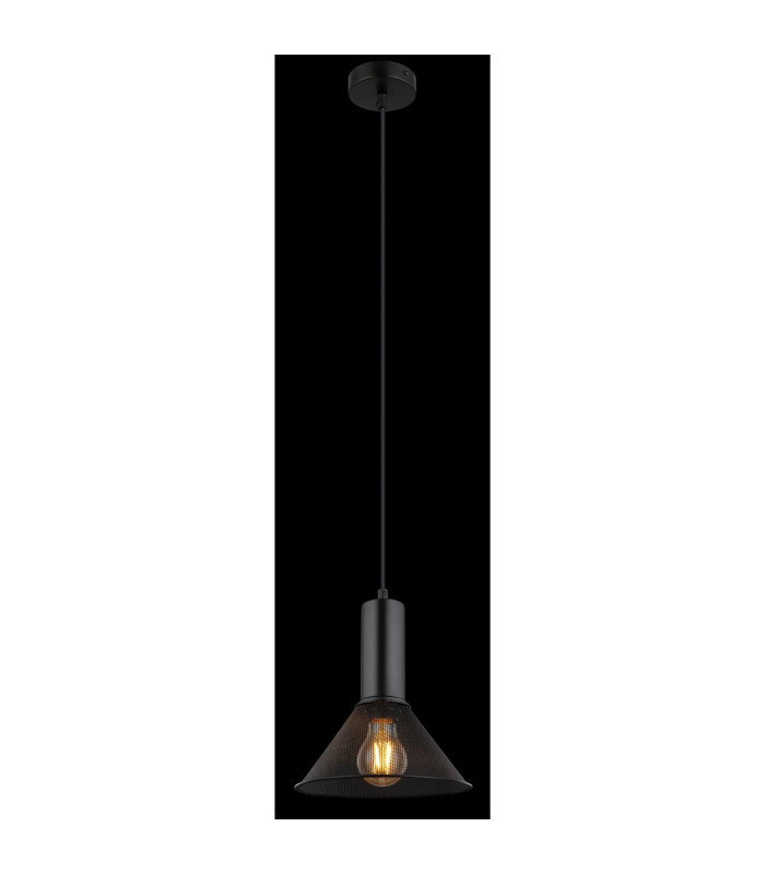 Jedd Dome Pendant Ceiling Light Matt Black 1x E27-4
