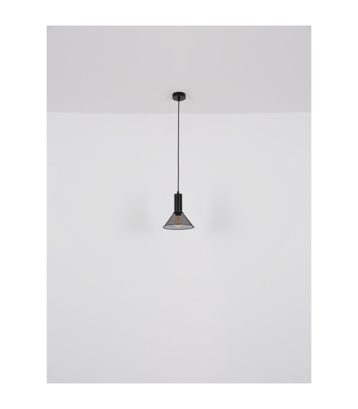 Jedd Dome Pendant Ceiling Light Matt Black 1x E27-7