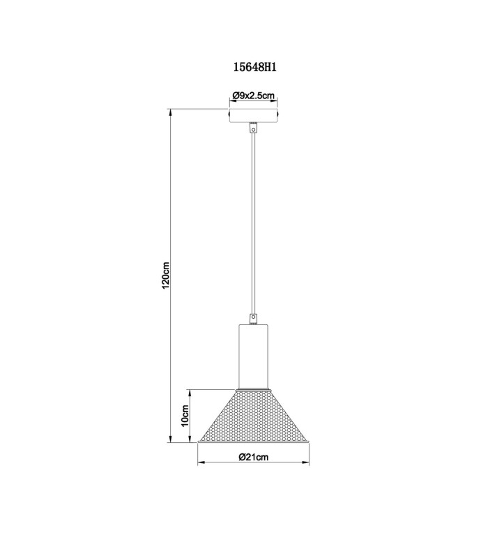 Jedd Dome Pendant Ceiling Light Matt Black 1x E27-9