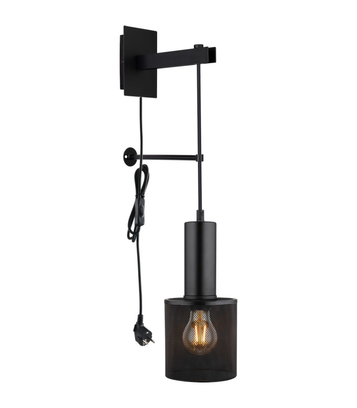 Jedd 12cm Wall Lamp Matt Black 1x E27-3