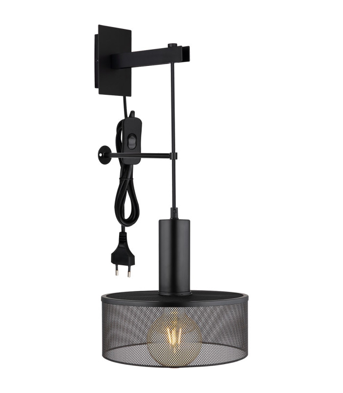 Jedd 25cm Wall Lamp Matt Black 1x E27-1