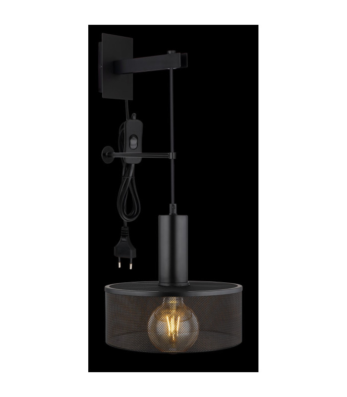 Jedd 25cm Wall Lamp Matt Black 1x E27-3