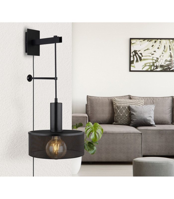 Jedd 25cm Wall Lamp Matt Black 1x E27-7