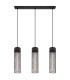 Hans Bar Pendant Ceiling Light Matt Black 3x E27-3