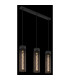 Hans Bar Pendant Ceiling Light Matt Black 3x E27-5