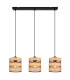 Soeni Bar Pendant Ceiling Light Matt Black 3x E27-3