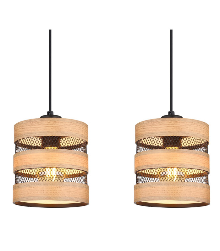 Soeni Bar Pendant Ceiling Light Matt Black 3x E27-4