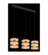 Soeni Bar Pendant Ceiling Light Matt Black 3x E27-5