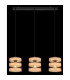 Soeni Bar Pendant Ceiling Light Matt Black 3x E27-6