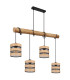 Soeni Bar Pendant Ceiling Light Matt Black 4x E27-2