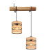 Soeni Bar Pendant Ceiling Light Matt Black 4x E27-4
