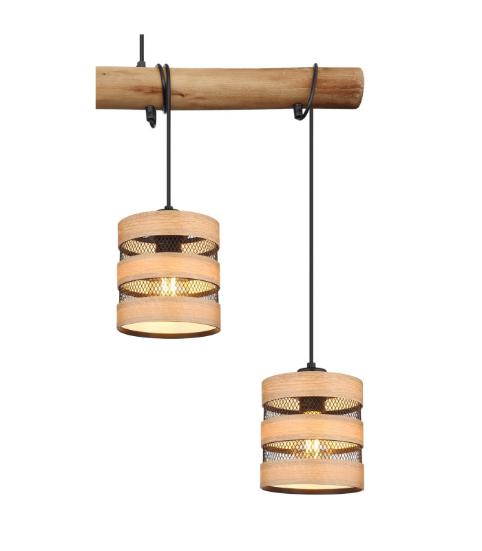 Soeni Bar Pendant Ceiling Light Matt Black 4x E27-4
