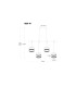 Soeni Bar Pendant Ceiling Light Matt Black 4x E27-8