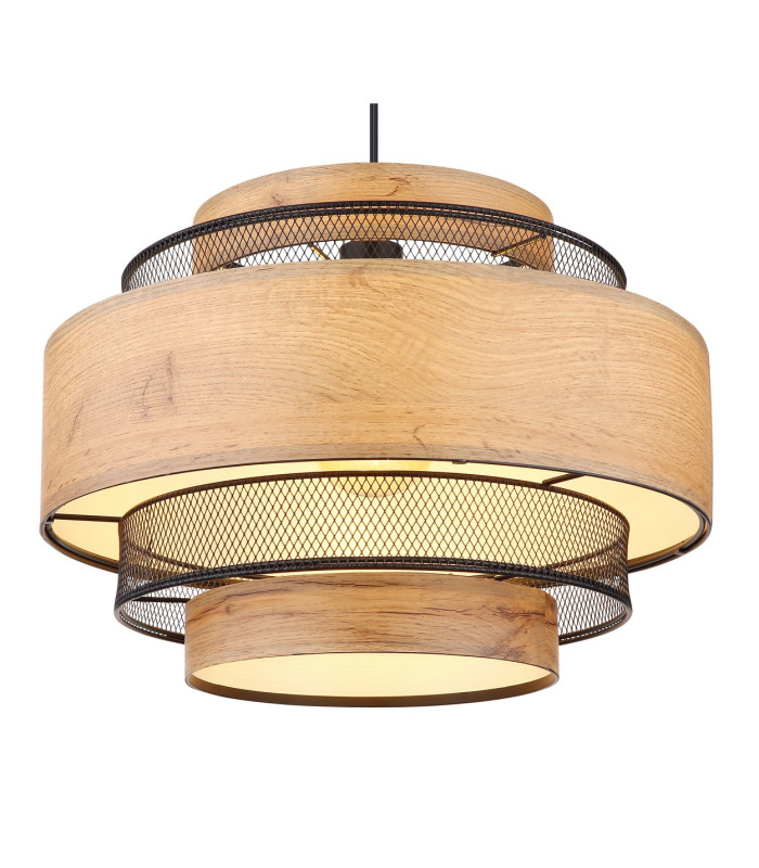 Soeni Cylindrical Pendant Ceiling Light Matt Black 1x E27-3
