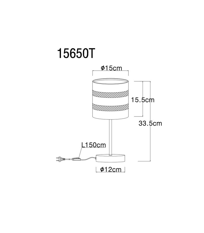 Soeni Table Lamp Matt Black 1x E27-12