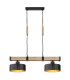 Rielly Bar Pendant Ceiling Light Matt Black 2x E27-3