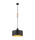 Rielly Cylindrical Pendant Ceiling Light Matt Black 1x E27-1