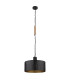 Rielly Cylindrical Pendant Ceiling Light Matt Black 1x E27-2