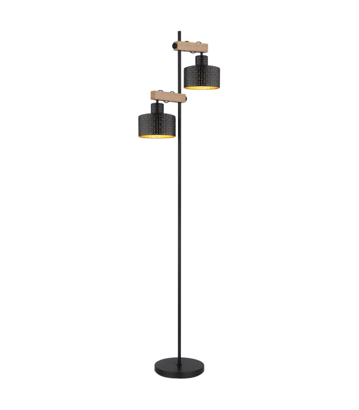 Rielly Multi Arm Floor Lamp Matt Black 2x E27-1