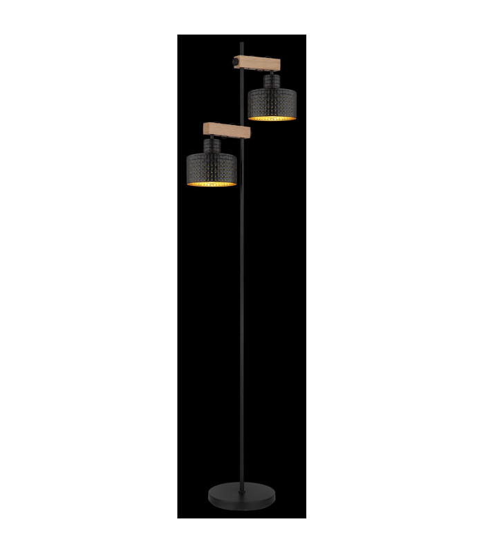 Rielly Multi Arm Floor Lamp Matt Black 2x E27-6