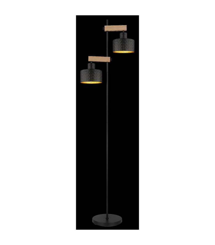 Rielly Multi Arm Floor Lamp Matt Black 2x E27-7