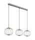 Galway Bar Pendant Ceiling Light Nickel Matt 3x LED 3000K-1