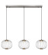Galway Bar Pendant Ceiling Light Nickel Matt 3x LED 3000K-3