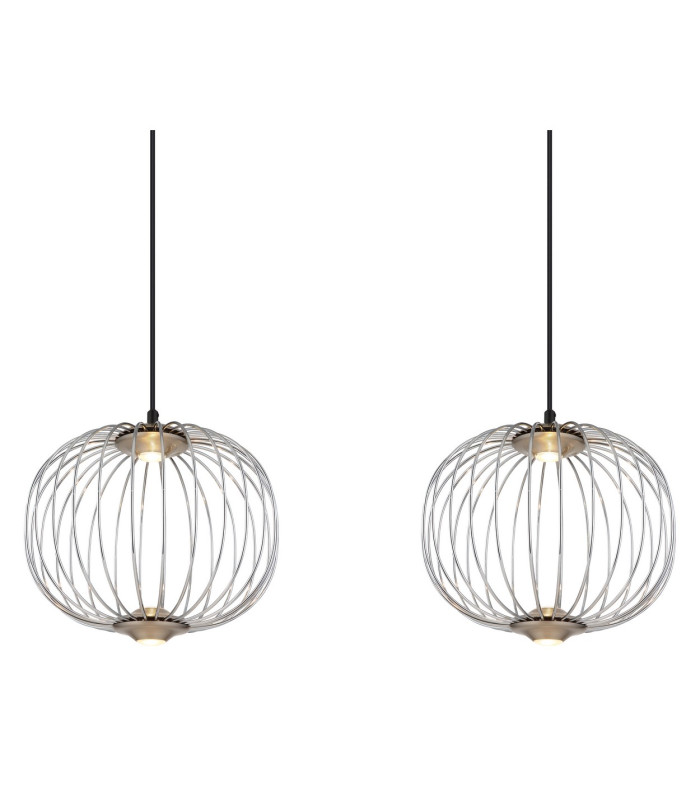 Galway Bar Pendant Ceiling Light Nickel Matt 3x LED 3000K-4
