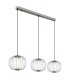 Galway Bar Pendant Ceiling Light Nickel Matt 3x LED 3000K-5