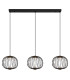 Galway Bar Pendant Ceiling Light Matt Black 3x LED 3000K-3