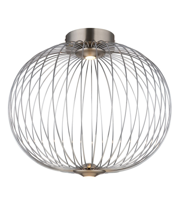 Galway 50cm Globe Ceiling Light Nickel Matt LED 3000K-3