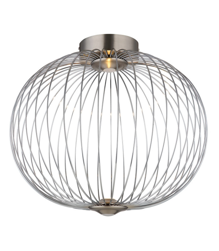 Galway 50cm Globe Ceiling Light Nickel Matt LED 3000K-4