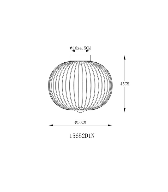 Galway 50cm Globe Ceiling Light Nickel Matt LED 3000K-6