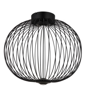 Galway 50cm Globe Ceiling Light Matt Black LED 3000K-2