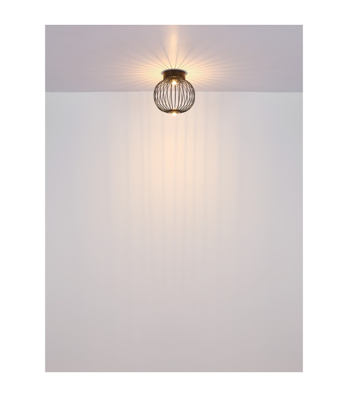 Galway 50cm Globe Ceiling Light Matt Black LED 3000K-6