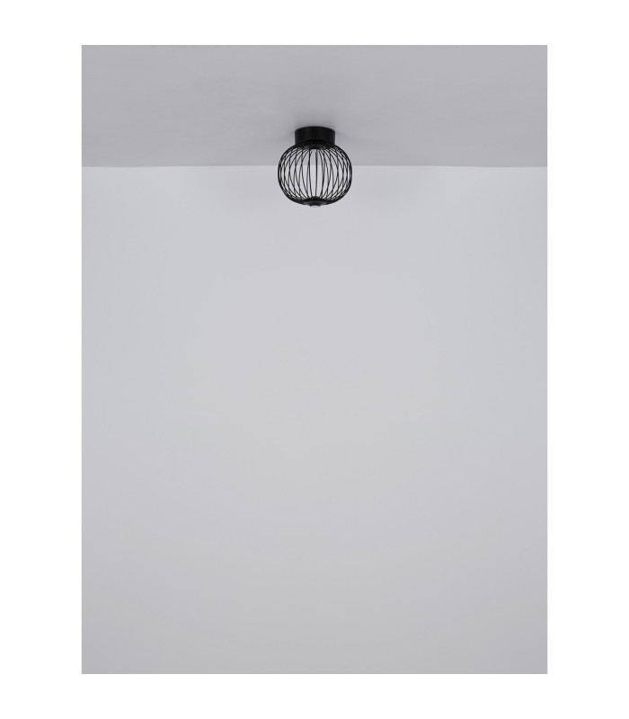 Galway 50cm Globe Ceiling Light Matt Black LED 3000K-7