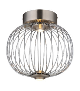 Galway 30cm Globe Ceiling Light Nickel Matt LED 3000K-1