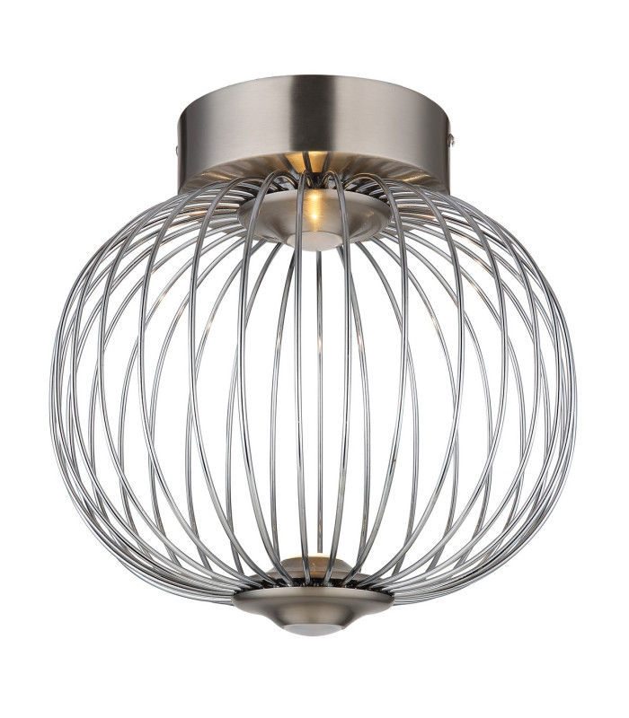 Galway 30cm Globe Ceiling Light Nickel Matt LED 3000K-4