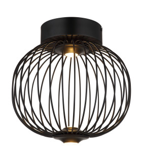 Galway 30cm Globe Ceiling Light Matt Black LED 3000K-1