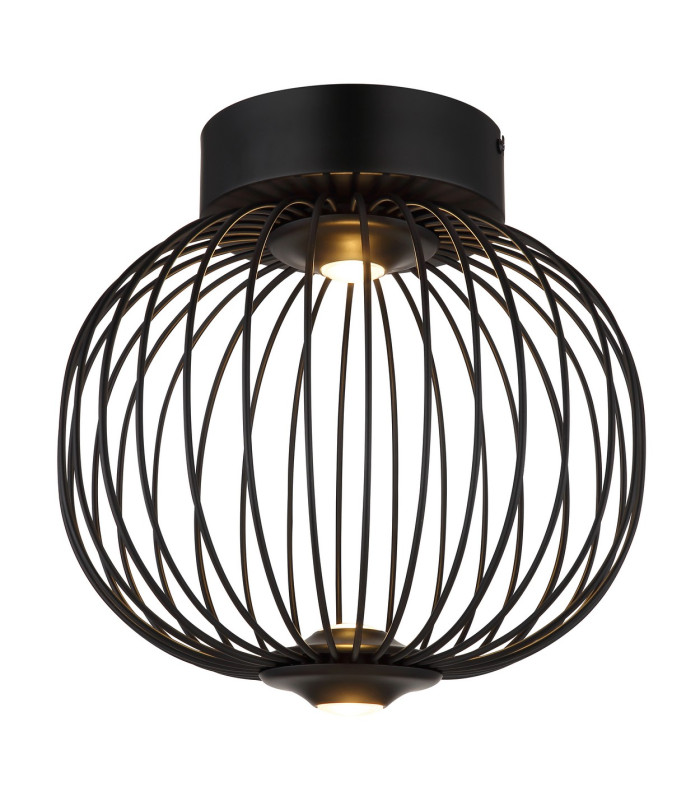 Galway 30cm Globe Ceiling Light Matt Black LED 3000K-1