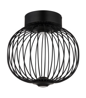Galway 30cm Globe Ceiling Light Matt Black LED 3000K-2
